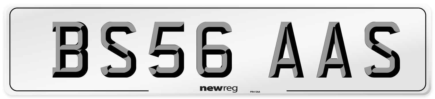 BS56 AAS Number Plate from New Reg